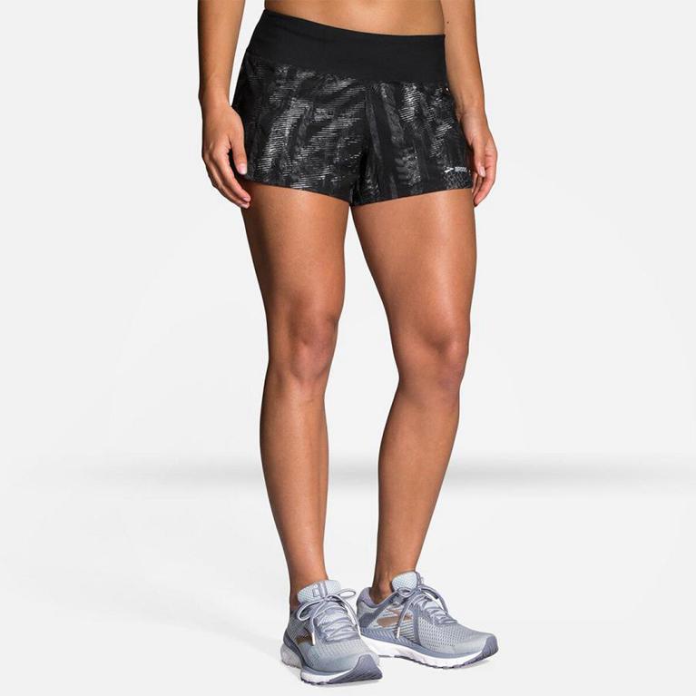 Brooks Chaser 3 - Womens Running Shorts - Grey (05239MTJK)